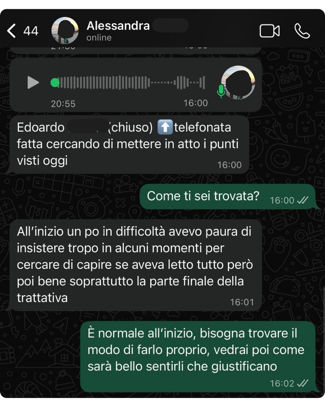 Messaggio ricevuto — Prima chiusura con il metodo, Eventi di formazione nel bartending
