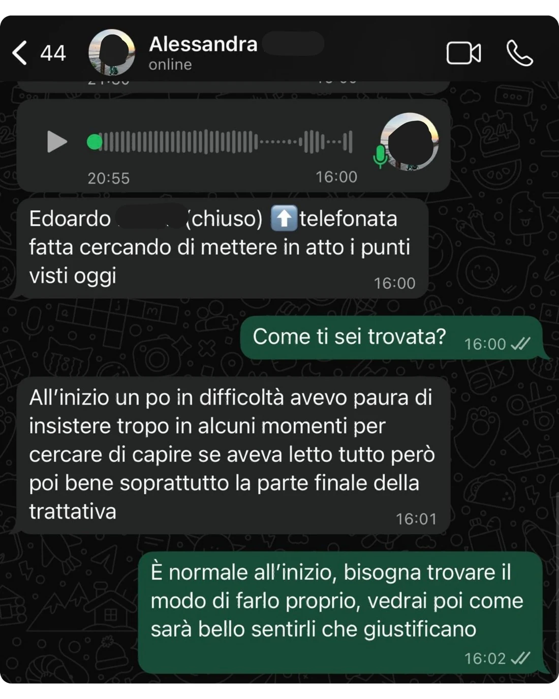 Messaggio ricevuto — Prima chiusura con il metodo, Eventi di formazione nel bartending