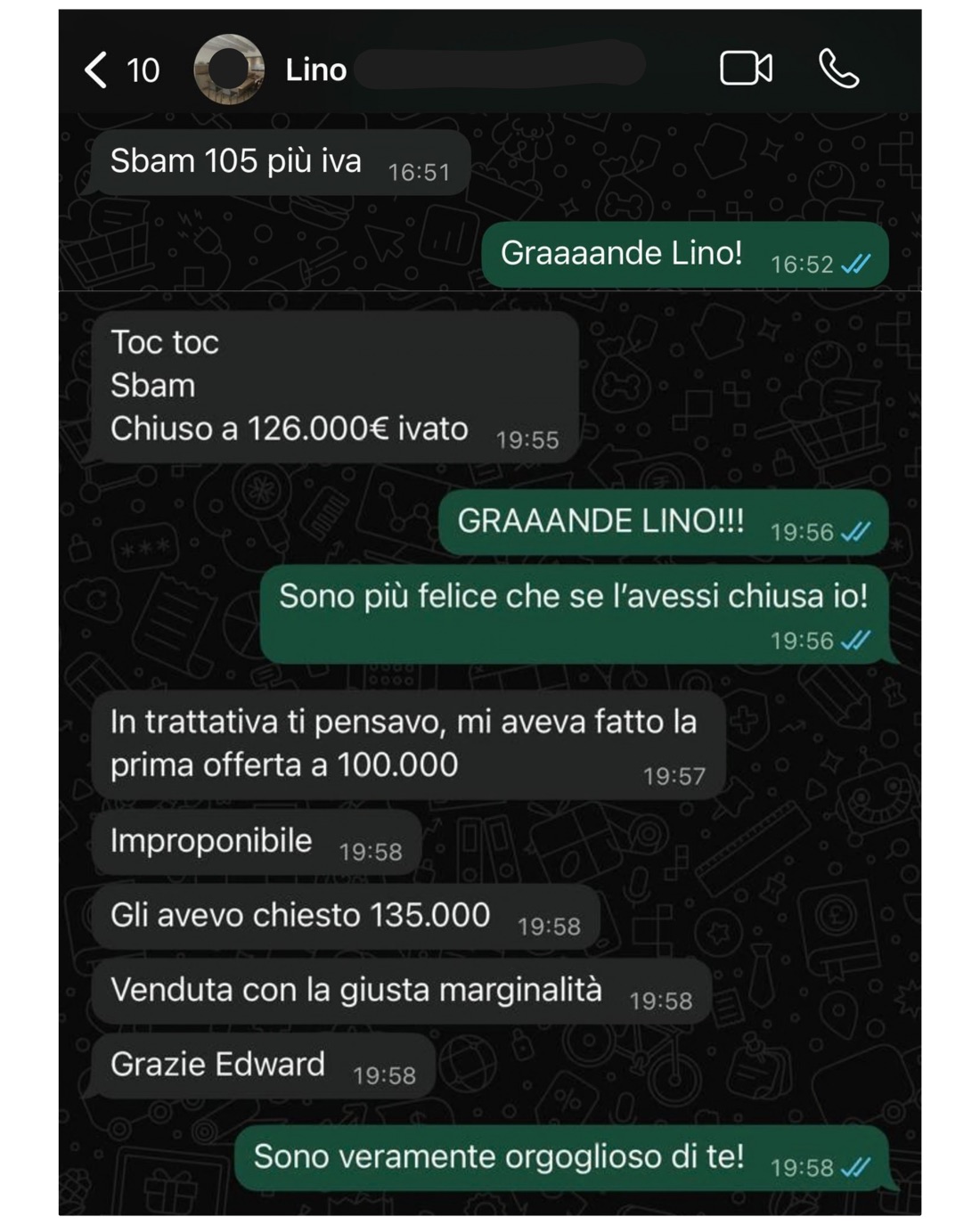 Messaggio ricevuto — Chiuso a 126.000€, Cucine di lusso